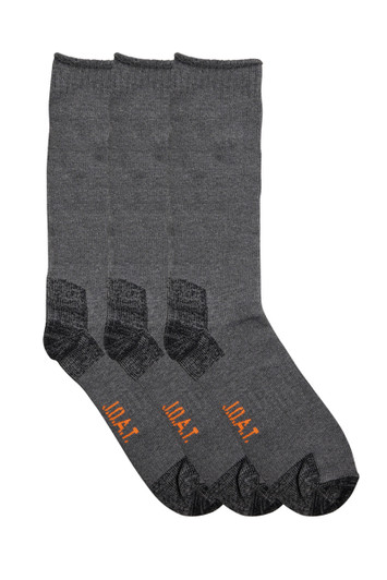 Men's Extra Thick Bamboo Outdoor Socks - 3 Pack- Charcoal
