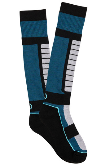 Merino Snowboard & Ski- Teal Melange