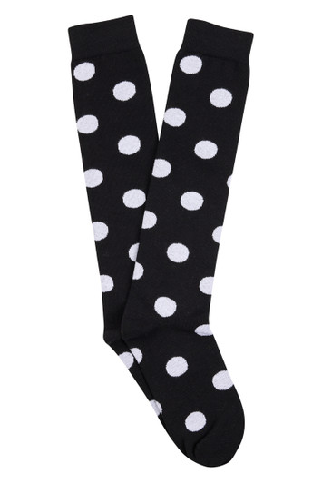 Women's Cotton Knee High Fashion Socks- Bold Spots