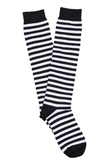 Women's Cotton Knee High Fashion Socks- Mod Stripes