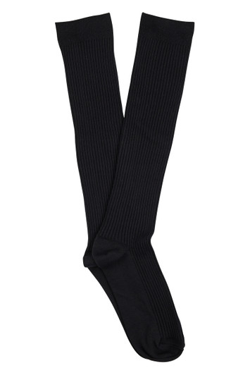 Women's Cotton Fine Knee High Fashion Socks- 2x2 Rib