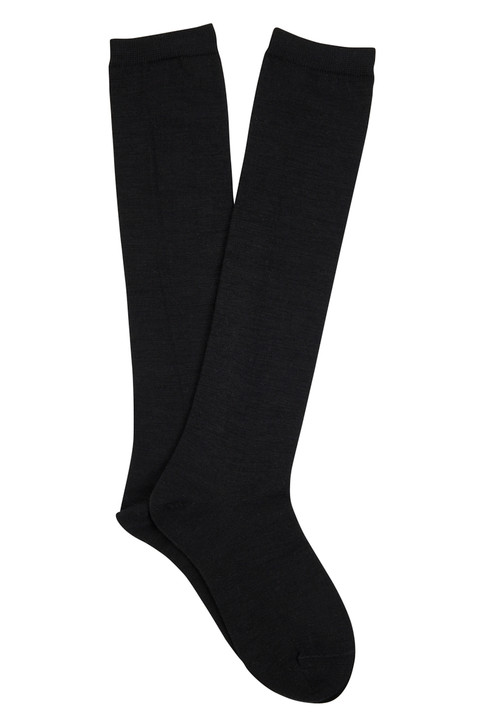 Women's Merino Wool Blend Knee High Fashion Socks - Smooth Knit