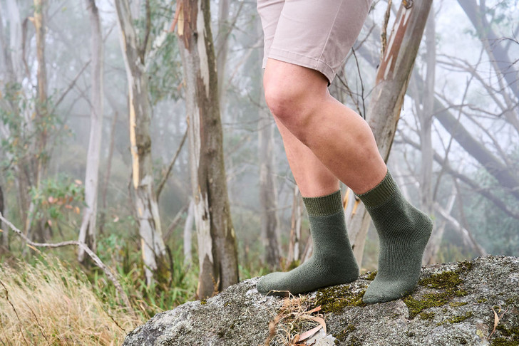 Men's Overlander® Bushwalker Socks - Australian Made- Stone