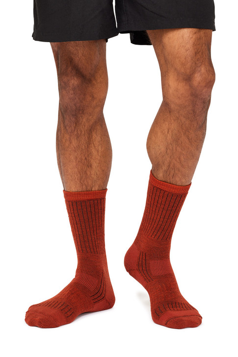 Men's Overlander® Merino Wool Trek Socks- Rust Melange