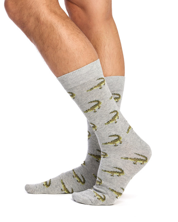 Australian Cotton Crew Socks - Crocodile