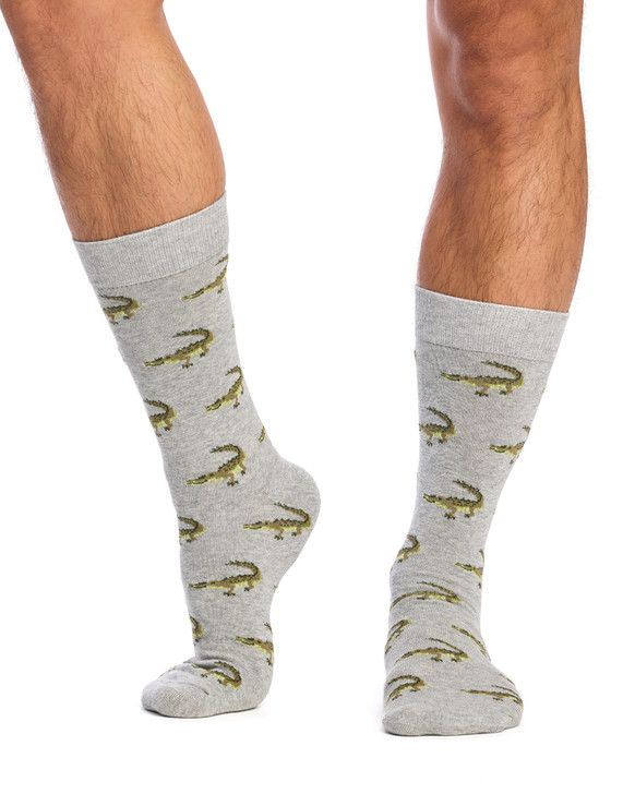 Australian Cotton Crew Socks - Crocodile