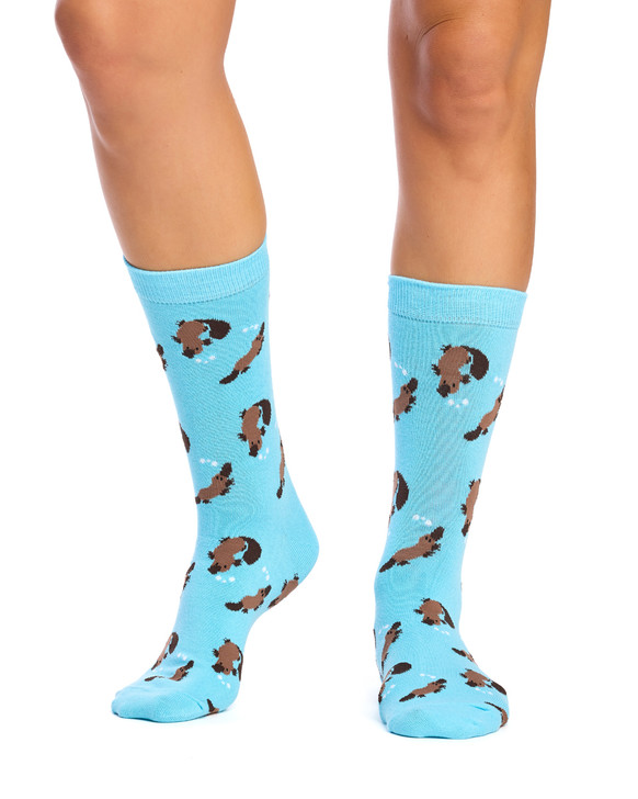 Women's Australian Cotton Rich Crew Socks - Platypus