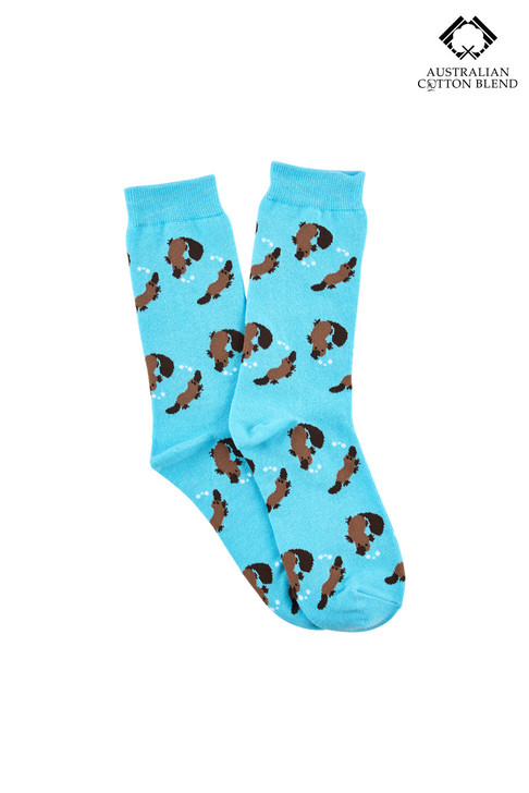 Women's Australian Cotton Rich Crew Socks - Platypus