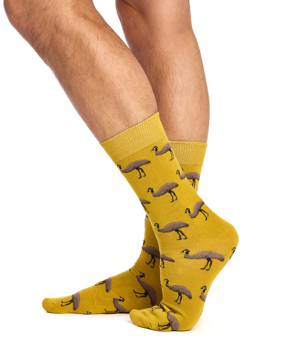 Men's Australian Cotton Rich Crew Socks - Emu (Spend & Save Bundle)