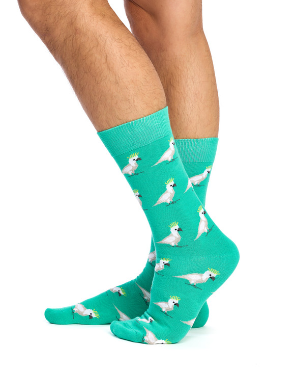 Men's Australian Cotton Rich Crew Socks - Cockatoo (Spend & Save Bundle)
