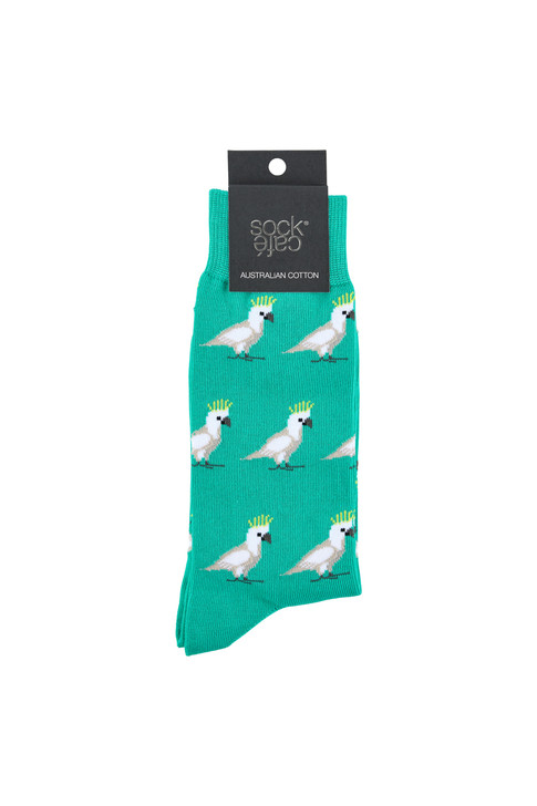 Men's Australian Cotton Rich Crew Socks - Cockatoo (Spend & Save Bundle)