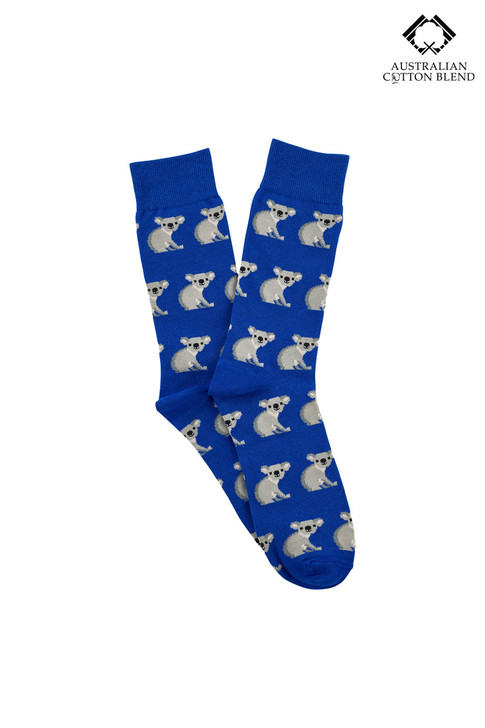 Men's Australian Cotton Rich Crew Socks - Koala