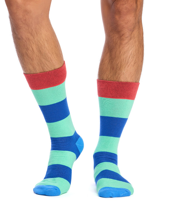 Men's Cotton Rich Crew Socks- 3 Pack- Happy Faces