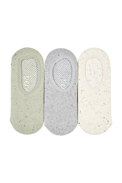 Studio Socks with Terry Lining & Non-Slip - 3 Pack - Sage Nep Yarn