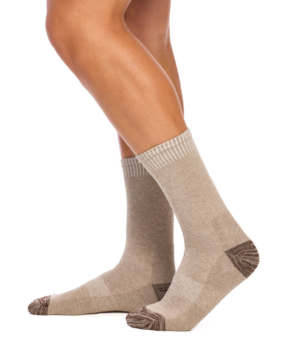 Men's Top to Toe Comfort - Cushion Sole Socks - 3 Pack- Earth Neutrals