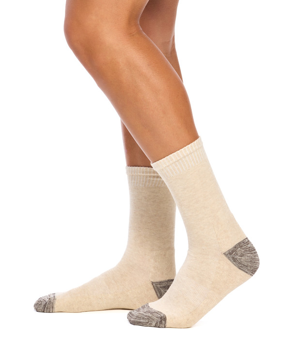 Men's Top to Toe Comfort - Cushion Sole Socks - 3 Pack- Earth Neutrals