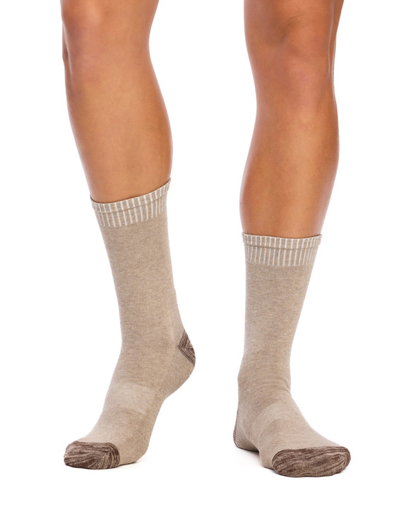 Men's Top to Toe Comfort - Cushion Sole Socks - 3 Pack- Earth Neutrals