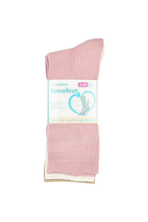 Bamboo Top to Toe Comfort - 3 Pack -Lightweight Rib- Soft Petal