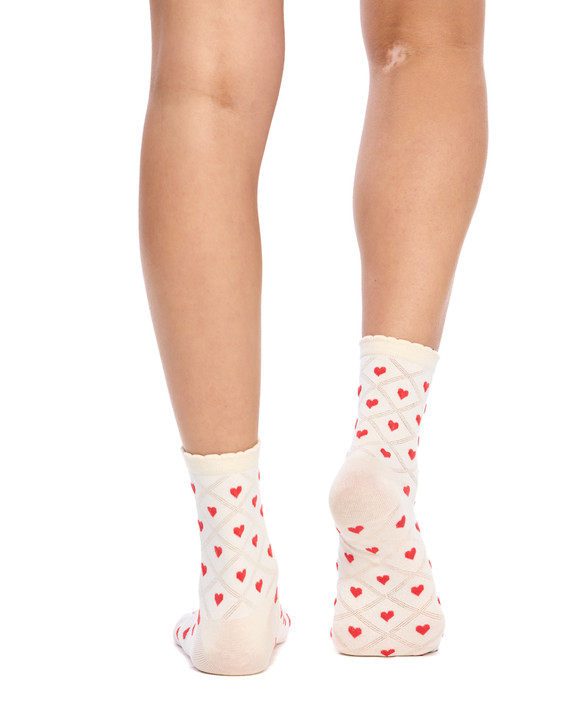 Quarter Socks - Hearts & Diamonds