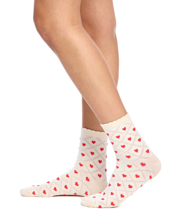 Quarter Socks - Hearts & Diamonds