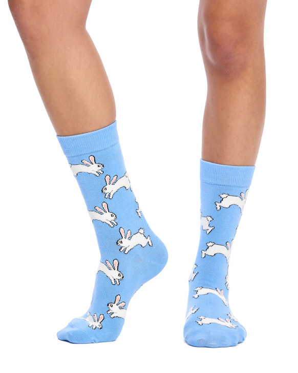 Women's Cotton Rich Crew Socks - Bunny