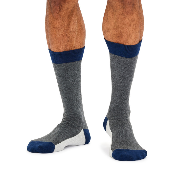 Men's 3 Pairs Cotton Super Socks - Dots, Plain and Stripes Gift Box