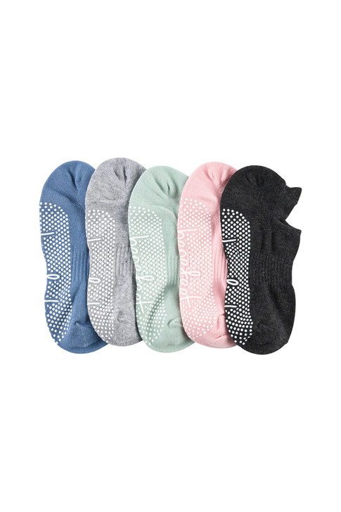 Women's Cotton Pilates No-Show with Non Slip 5 Pack - Urban Gift Box