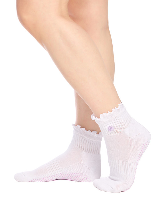 Women's Cotton Quarter Crew Pilates Socks 3 Pack -Monochrome Gift Box