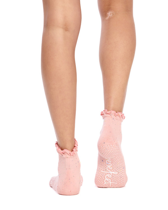 Women's Cotton Quarter Crew Pilates Socks 3 Pack -Nep Gift Box
