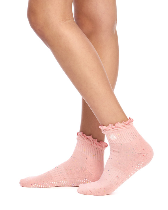 Women's Cotton Quarter Crew Pilates Socks 3 Pack -Nep Gift Box