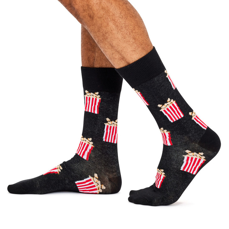 Men's Cotton Crew Novelty Socks 5 Pack - Junk Food Gift Box
