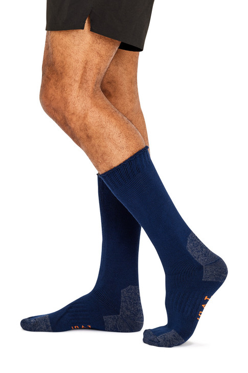 Men's Extra Thick Bamboo Outdoor Socks - 3 Pack- Navy