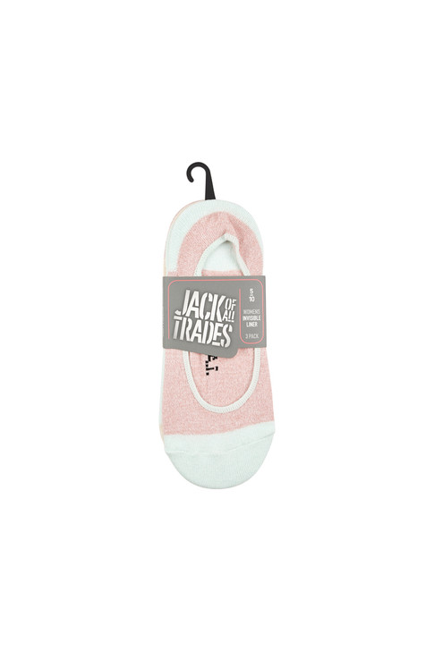 Women's Cotton No Show Liner Socks- 3 Pack - Twisted Yarn