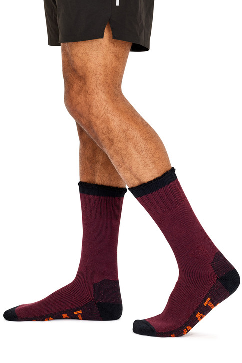 Bamboo Outdoor Socks- Burgundy