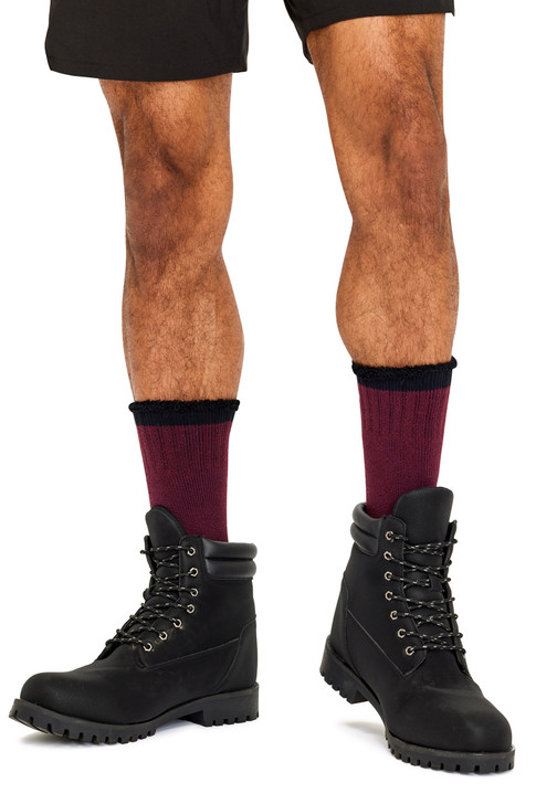 Bamboo Outdoor Socks- Burgundy