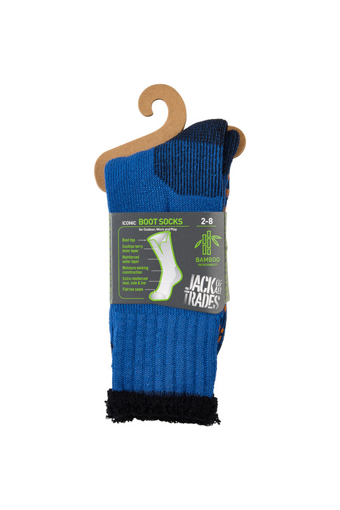 Bamboo Outdoor Socks- Cobalt
