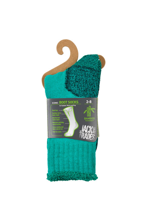 Bamboo Outdoor Socks- Twisted Jade