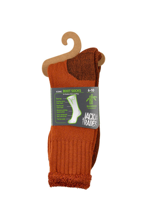 Bamboo Outdoor Socks- Twisted Terracotta