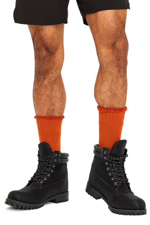 Bamboo Outdoor Socks- Twisted Terracotta