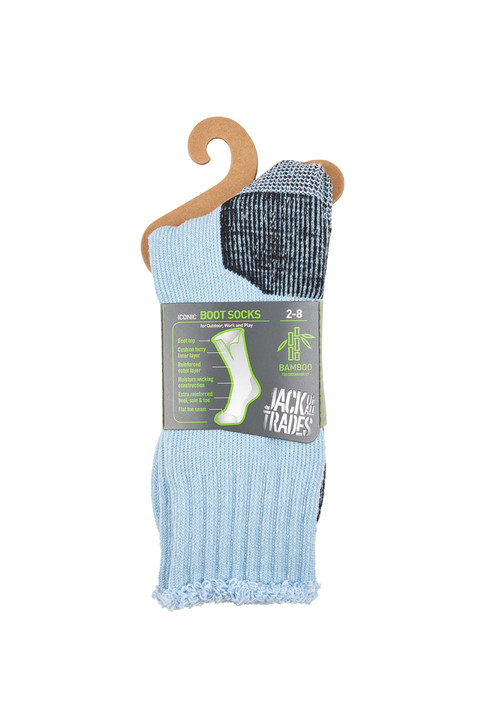 Bamboo Outdoor Socks- Twisted Blue Heaven