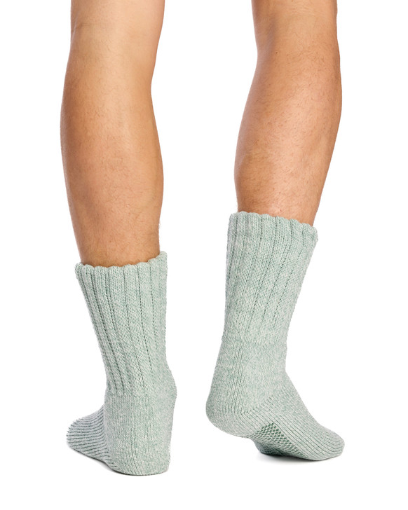 Chunky Slouch Grip Socks- Thermal - Sage