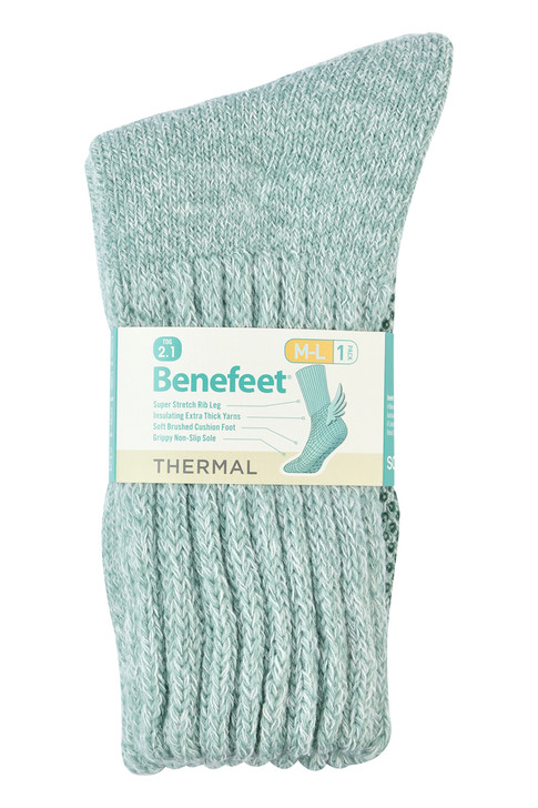 Chunky Slouch Grip Socks- Thermal - Sage