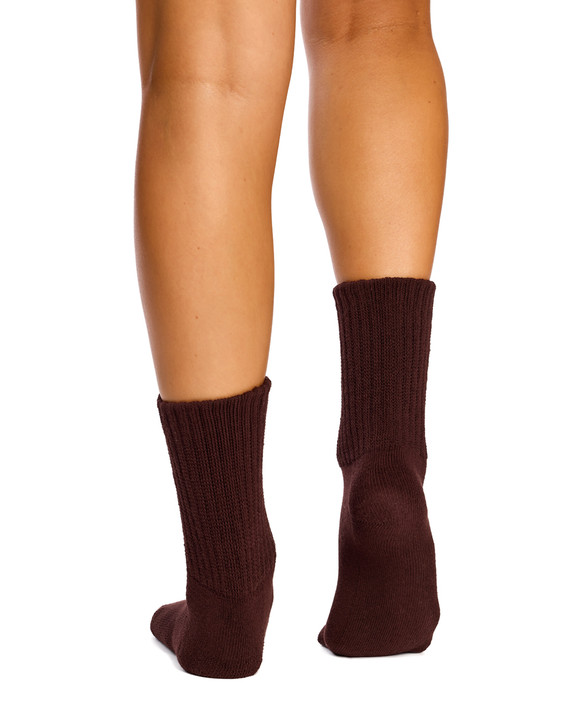 Women's Cotton Rich Crew Slouch Socks with Cushion Foot-  3 pairs -Ember & Earth