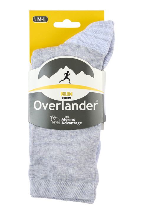 Merino Run Crew- Grey Melange