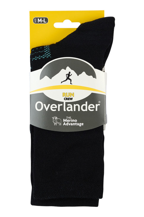 Merino Run Crew- Black