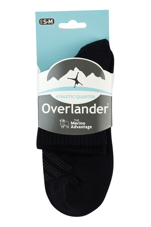 Merino Athletic- Quarter- Black