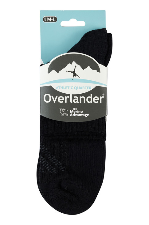 Merino Athletic- Quarter- Black