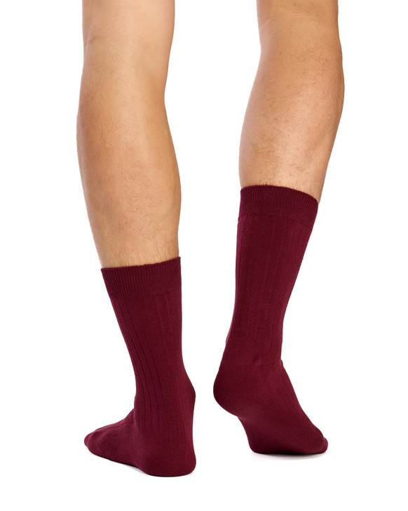 Men's High % Cotton Socks - Pack 3- Cherry Rose