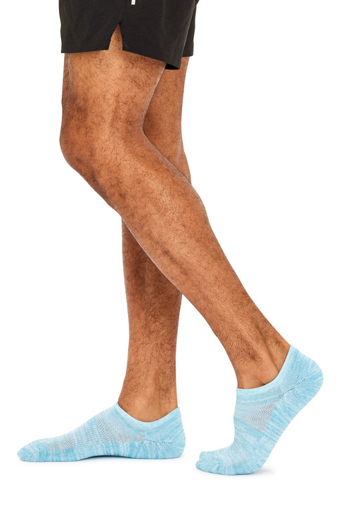 Men's Cotton No Show Active Socks - 3 Pack- Space Dye