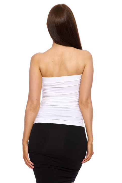 Women's Ruched Strapless Tube Top (Buy any 3 pieces, only pay for 2 Bundle)